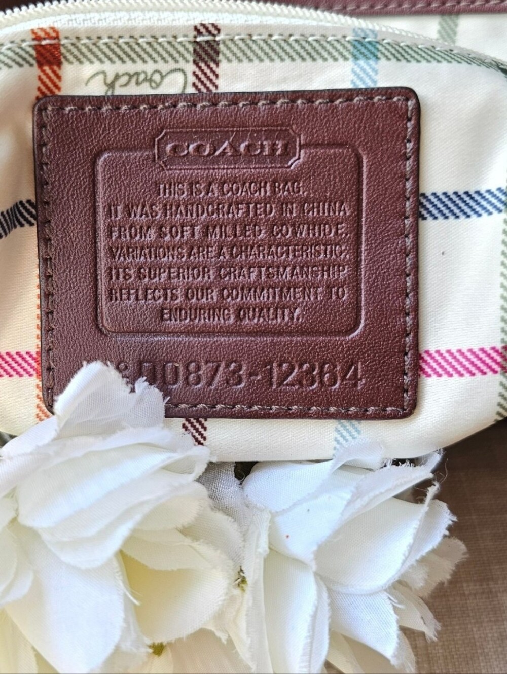 Coach Legacy Bleeker Woven Leather Sachel Handbag ( Brown ) # 12364 - Picture 15 of 15